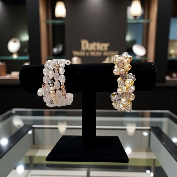 Elegant Black Velvet T-Bar Jewelry Display Stand for Bracelets & Watches - Picture 2 of 5